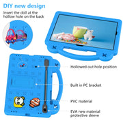 For Samsung Galaxy Tab S9 X710/X716B Handle Kickstand Children EVA Shockproof Tablet Case(Sky Blue)