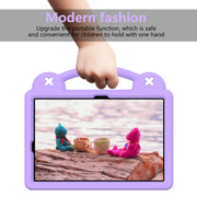 For Samsung Galaxy Tab S9 X710/X716B Handle Kickstand Children EVA Shockproof Tablet Case(Light Purple)
