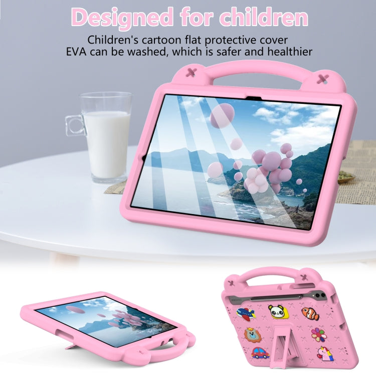 For Samsung Galaxy Tab S9 FE+ 12.4 X610N Handle Kickstand Children EVA Shockproof Tablet Case(Pink) - Galaxy Tab S9 FE+ by PMC TechLife | Online Shopping South Africa | PMC TechLife