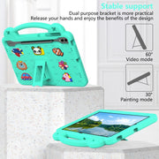 For Samsung Galaxy Tab S10+12.4 X820 Handle Kickstand Children EVA Shockproof Tablet Case(Mint Green)