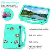 For Samsung Galaxy Tab S10+12.4 X820 Handle Kickstand Children EVA Shockproof Tablet Case(Mint Green)
