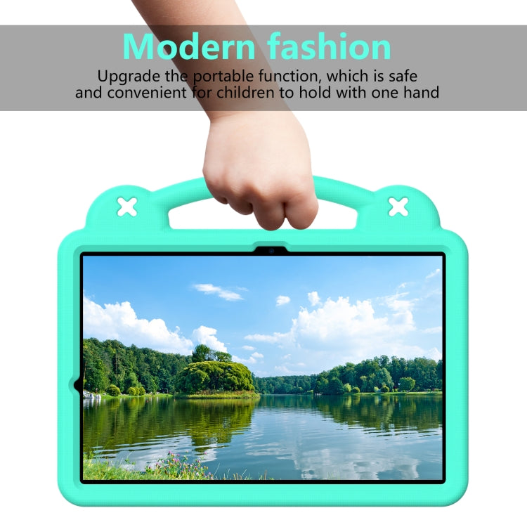 For Samsung Galaxy Tab S10+12.4 X820 Handle Kickstand Children EVA Shockproof Tablet Case(Mint Green)