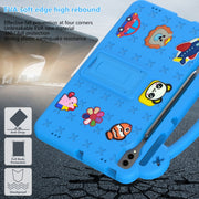 For Samsung Galaxy Tab S10+12.4 X820 Handle Kickstand Children EVA Shockproof Tablet Case(Sky Blue)