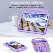 For Samsung Galaxy Tab S10+12.4 X820 Handle Kickstand Children EVA Shockproof Tablet Case(Light Purple)