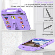 For Samsung Galaxy Tab S10+12.4 X820 Handle Kickstand Children EVA Shockproof Tablet Case(Light Purple)