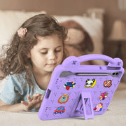 For Samsung Galaxy Tab S10+12.4 X820 Handle Kickstand Children EVA Shockproof Tablet Case(Light Purple)