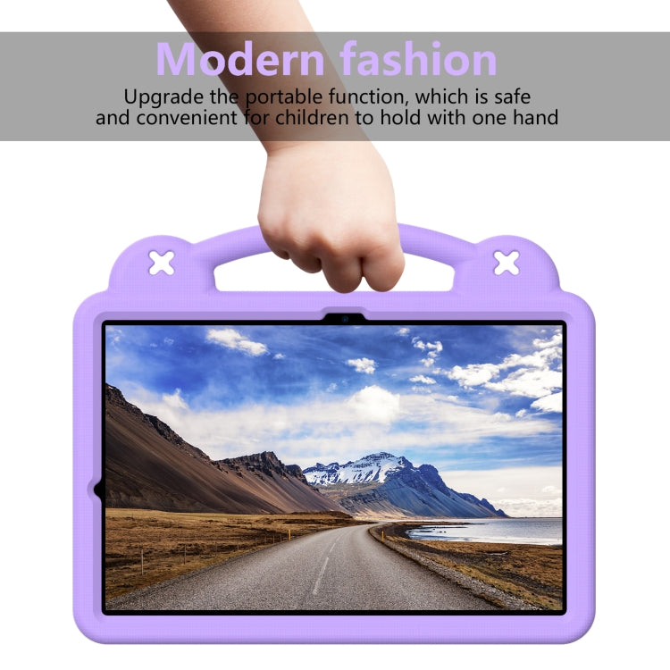For Samsung Galaxy Tab S10+12.4 X820 Handle Kickstand Children EVA Shockproof Tablet Case(Light Purple)