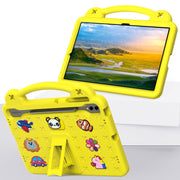 For Samsung Galaxy Tab S10+12.4 X820 Handle Kickstand Children EVA Shockproof Tablet Case(Yellow)
