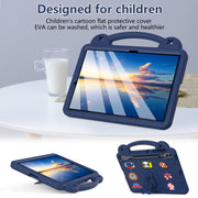 For Samsung Galaxy Tab S10+12.4 X820 Handle Kickstand Children EVA Shockproof Tablet Case(Navy Blue)