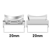 For Samsung Galaxy Watch6 / 6 Classic 20mm 1 Pair Button Style Curved Metal Watch Band Connector(Starlight Color)