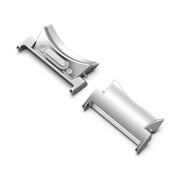 For Samsung Galaxy Watch6 / 6 Classic 22mm 1 Pair Button Style Curved Metal Watch Band Connector(Silver)