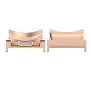 For Samsung Galaxy Watch5 / 5 Pro 22mm 1 Pair Button Style Curved Metal Watch Band Connector(Rose Gold)