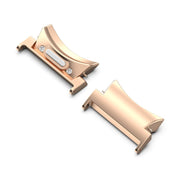 For Samsung Galaxy Watch5 / 5 Pro 22mm 1 Pair Button Style Curved Metal Watch Band Connector(Rose Gold)