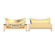 For Samsung Galaxy Watch5 / 5 Pro 22mm 1 Pair Button Style Curved Metal Watch Band Connector(Gold) - free shipping - PMc TechLife - Order now!