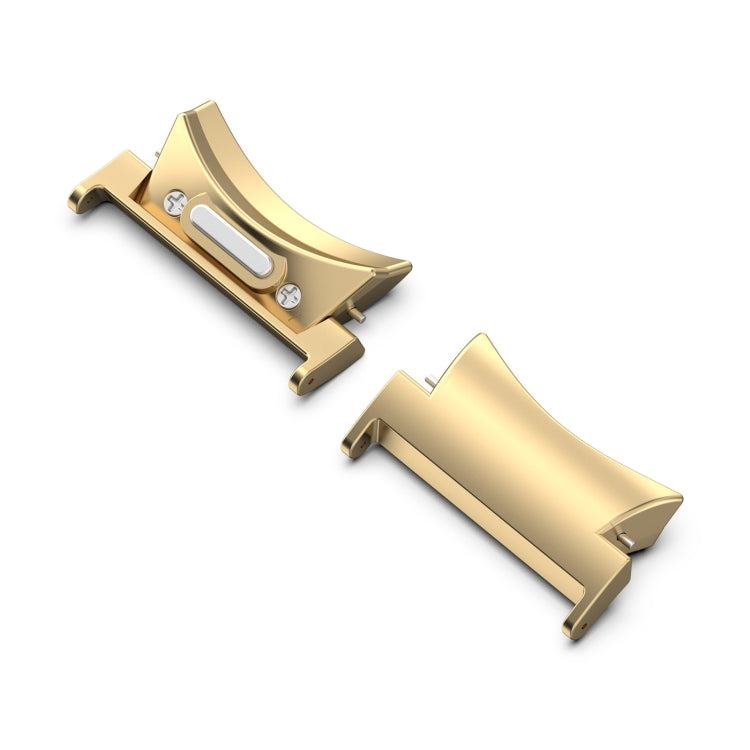 For Samsung Galaxy Watch5 / 5 Pro 22mm 1 Pair Button Style Curved Metal Watch Band Connector(Gold)