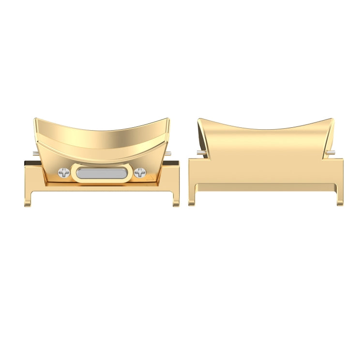 For Samsung Galaxy Watch4 / 4 Classic 46mm 22mm 1 Pair Button Style Curved Metal Watch Band Connector(Gold) - free shipping - PMc TechLife - Order now!