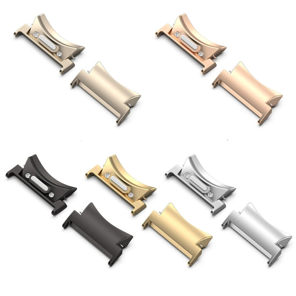 For Samsung Galaxy Watch5 / 5 Pro 22mm 1 Pair Button Style Curved Metal Watch Band Connector(Gold)