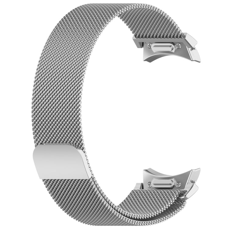 For Samsung Galaxy Watch4 / 4 Classic 46mm Button Style Milan Magnetic Metal Watch Band(Silver) - Watch Bands by PMC TechLife | Online Shopping South Africa | PMC TechLife