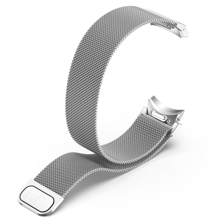 For Samsung Galaxy Watch4 / 4 Classic 46mm Button Style Milan Magnetic Metal Watch Band(Silver) - Watch Bands by PMC TechLife | Online Shopping South Africa | PMC TechLife