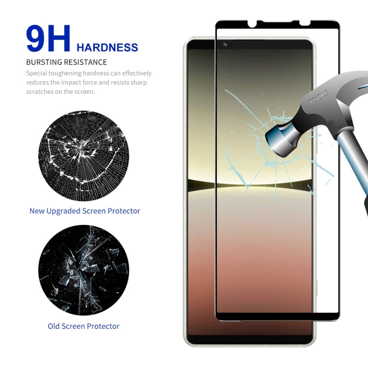 For Sony Xperia 5 V 10pcs ENKAY Full Glue High Aluminum-silicon Tempered Glass Film - free shipping - PMC TechLife - Order now!