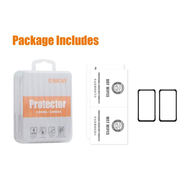 For Huawei Band 10 2pcs ENKAY 3D Full Coverage Soft PC Edge PMMA HD Screen Film