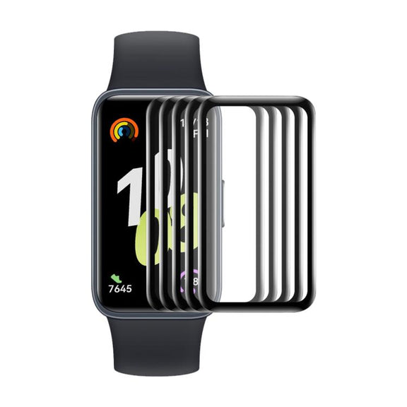 For Huawei Band 10 5pcs ENKAY 3D Full Coverage Soft PC Edge PMMA HD Screen Film
