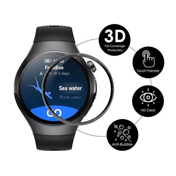 For Huawei Watch 5 46mm 5pcs ENKAY 3D Full Coverage Soft PC Edge PMMA HD Screen Film