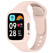 For Redmi Watch 3 Active Integrated Fully Enclosed Silicone Watch Band(Pink)