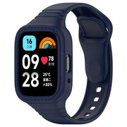 For Redmi Watch 3 Active Integrated Fully Enclosed Silicone Watch Band(Ink Blue)