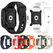 For Redmi Watch 3 Active Integrated Fully Enclosed Silicone Watch Band(Ink Blue)