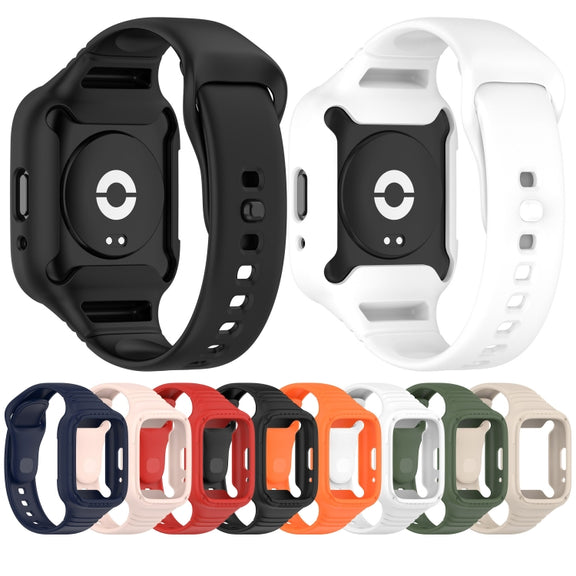 For Redmi Watch 3 Active Integrated Fully Enclosed Silicone Watch Band(Ink Blue)