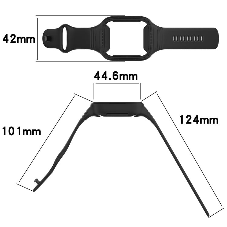 For Redmi Watch 3 Active Integrated Fully Enclosed Silicone Watch Band(White)