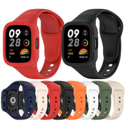 For Redmi Watch 3 Integrated Fully Enclosed Silicone Watch Band(Orange)
