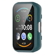 For Huawei Watch Fit New PC + 9H Tempered Film Integrated Watch Protective Case(Green) - Watch Cases by PMC TechLife | Online Shopping South Africa | PMC TechLife | Buy Now Pay Later Mobicred