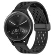 For Garmin Vivomove Sport 20mm Folding Magnetic Clasp Silicone Watch Band(Black) - Watch Bands by PMC TechLife | Online Shopping South Africa | PMC TechLife
