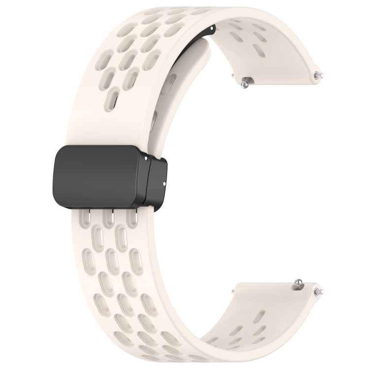 For Amazfit GTS 4 Mini 20mm Folding Magnetic Clasp Silicone Watch Band(Starlight) - Watch Bands by PMC TechLife | Online Shopping South Africa | PMC TechLife
