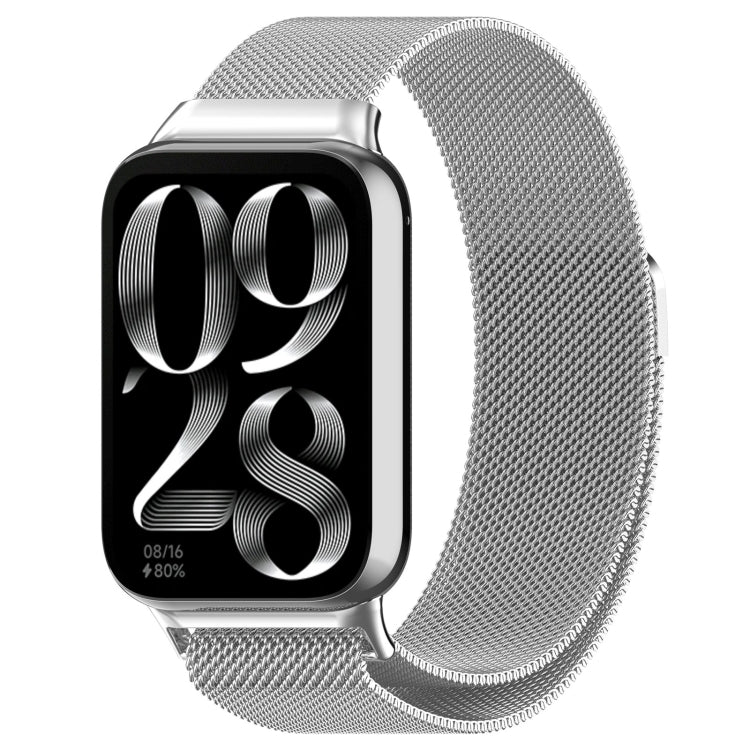 For Xiaomi Mi Band 8 Pro Milan Magnetic Steel Mesh Watch Band(Silver) - Watch Bands by PMC TechLife | Online Shopping South Africa | PMC TechLife