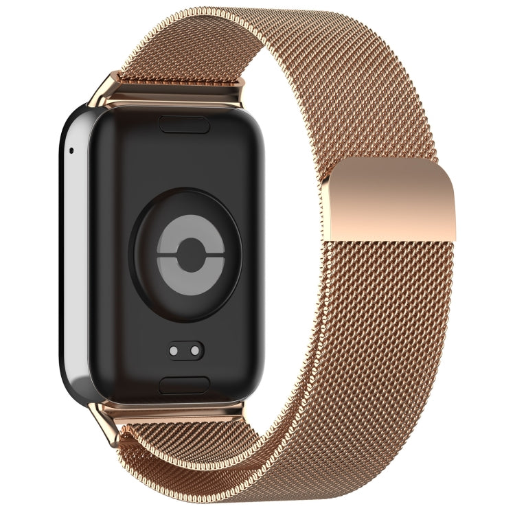 For Xiaomi Mi Band 8 Pro Milan Magnetic Steel Mesh Watch Band(Rose Gold) - Watch Bands by PMC TechLife | Online Shopping South Africa | PMC TechLife