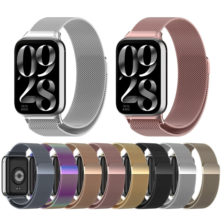 For Xiaomi Mi Band 8 Pro Milan Magnetic Steel Mesh Watch Band(Silver)