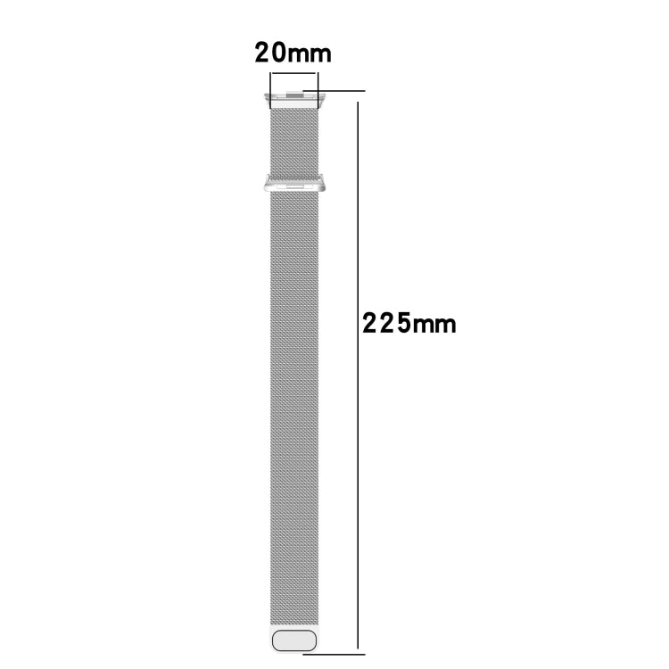 For Xiaomi Mi Band 8 Pro Milan Magnetic Steel Mesh Watch Band(Silver)