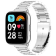 For Redmi Watch 3 Active Three Bead Stainless Steel Metal Watch Band(Silver) - Watch Bands by PMC TechLife | Online Shopping South Africa | PMC TechLife