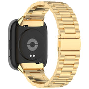 For Redmi Watch 3 Active Three Bead Stainless Steel Metal Watch Band(Gold)