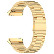For Redmi Watch 3 Active Three Bead Stainless Steel Metal Watch Band(Gold)