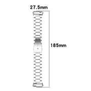 For Redmi Watch 3 Lite Three Bead Stainless Steel Metal Watch Band(Rose Gold)
