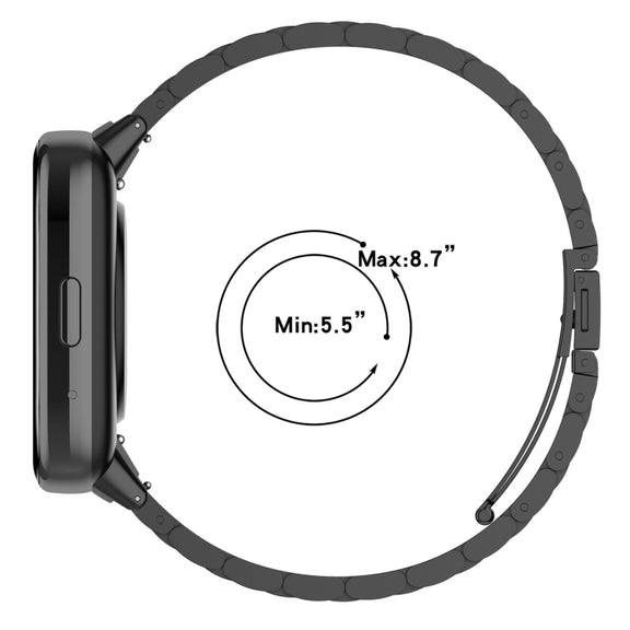 For Redmi Watch 3 Active Three Bead Stainless Steel Metal Watch Band(Gold)