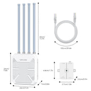 WAVLINK WN573HX1 WiFi 6 AX1800 IP67 Water-resistant Outdoor Dual Band Wireless WiFi Routers, Plug:EU Plug