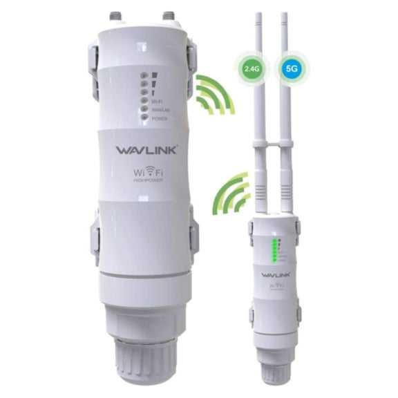 WAVLINK WN570HA1 Weatherproof 2.4+5GHz 600Mbps Outdoor WiFi Range Router Extender, Plug:AU Plug