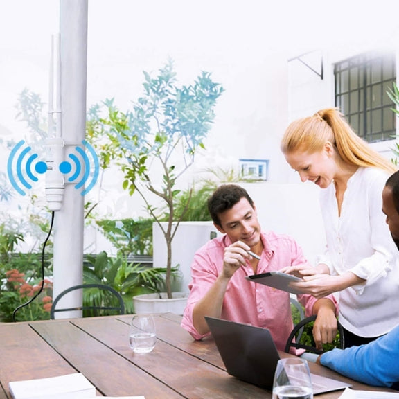 WAVLINK WN570HA1 Weatherproof 2.4+5GHz 600Mbps Outdoor WiFi Range Router Extender, Plug:AU Plug