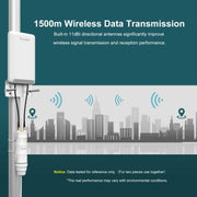 WAVLINK WN570HP2 Outdoor Weatherproof 300Mps WiFi Extender Wireless AP Repeater, Plug:EU Plug