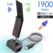 WAVLINK WN690A5D For PC AC1900M USB 3.0 Network Card 2.4GHz 5GHz Dual Band Wireless Adapter